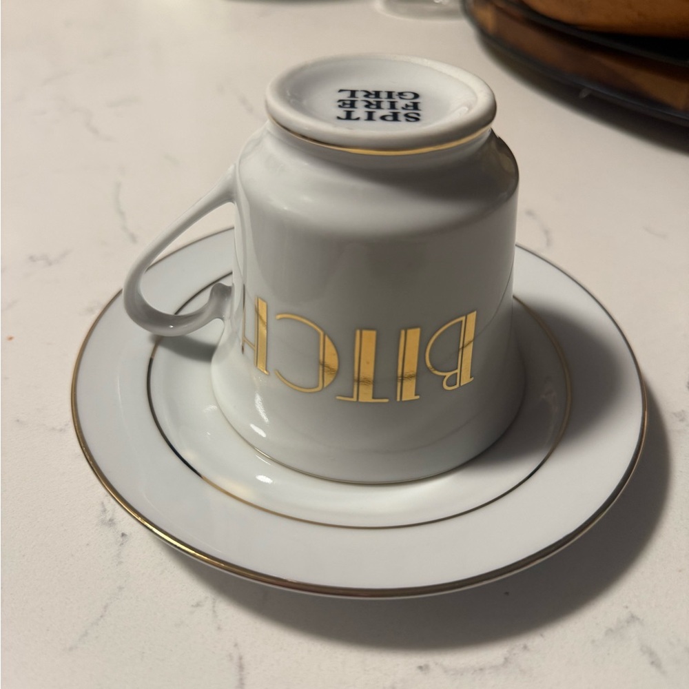 B*TCH Tea Cup and Saucer
